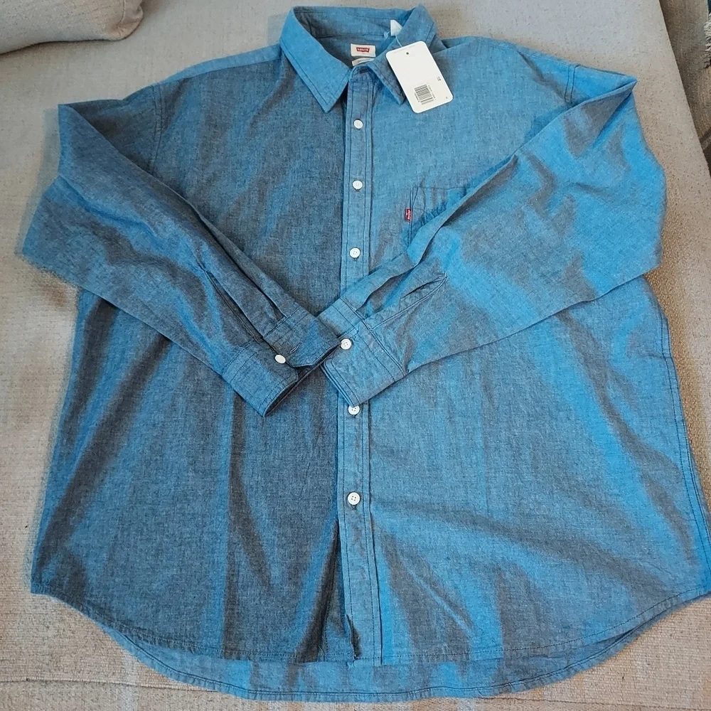 Levi's Oversized Two Tone Jean Button Down shirt